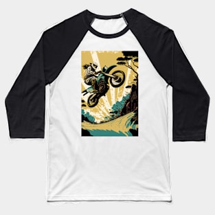 Dirt bike big stunt on mars Baseball T-Shirt